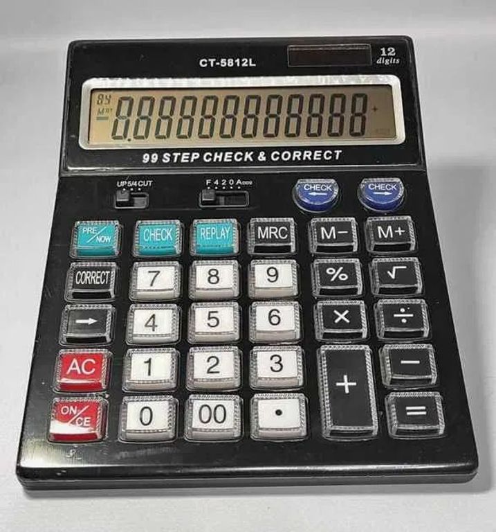 Калькулятор электронный CT-5812L бухгалтерский с двойным питанием.