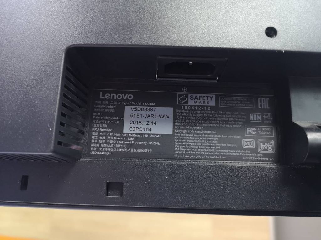 Lenovo t2224d 61b1jar1us thinkvision