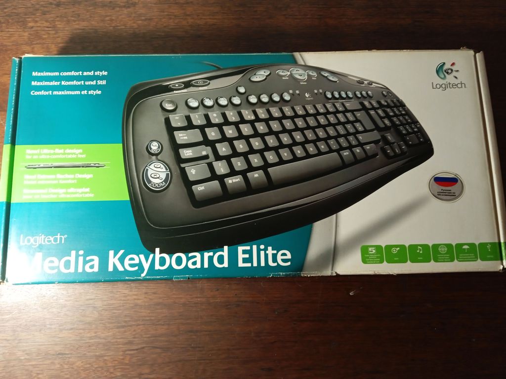Провідна клавіатура Logitech Media Keyboard Elite USB