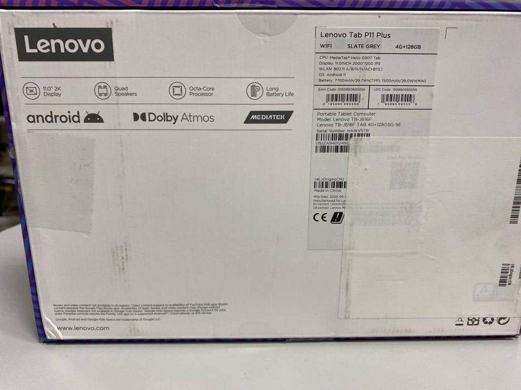 Lenovo p11+ 4/128 w tb j616f