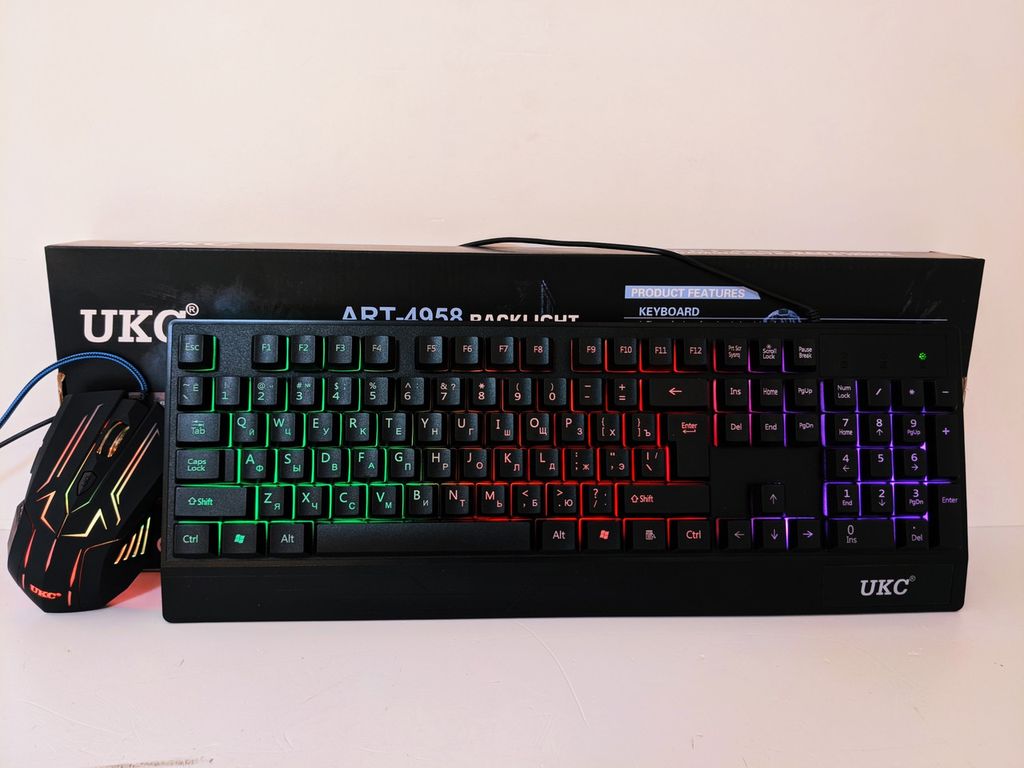 UKC Led Gaming Keyboard + Mouse M-710