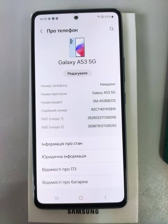 Samsung a536b galaxy a53 5g 6/128gb