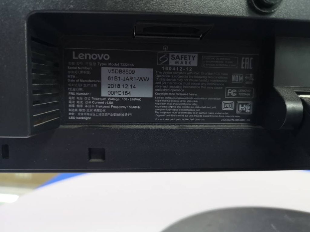 Lenovo t2224d 61b1jar1us thinkvision