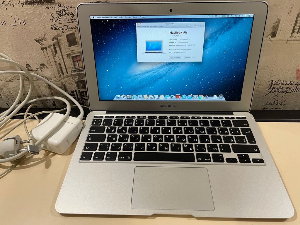 Apple MacBook Air 11’’ 2012 A1465  Core i5 1.7Ghz/4Gb/128 SSD