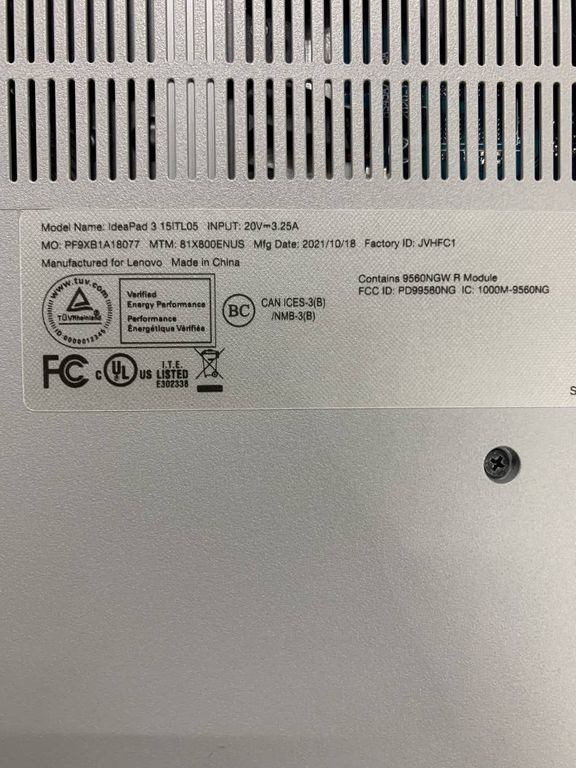 Lenovo core i3-1115g4 3,0ghz/ ram8gb/ ssd256gb/ intel uhd/ 1920x1080
