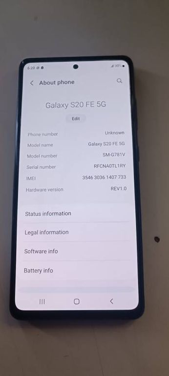 Samsung galaxy s20fe 128gb g781