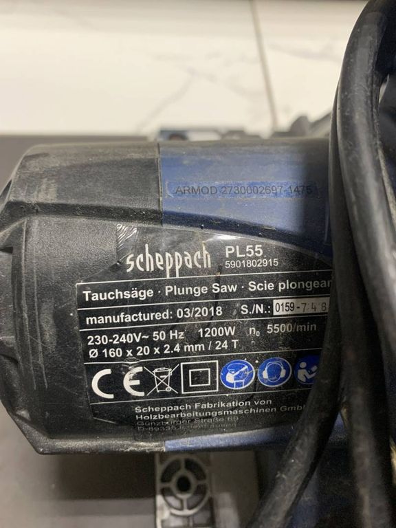Scheppach pl 55 з направляючою рельсою